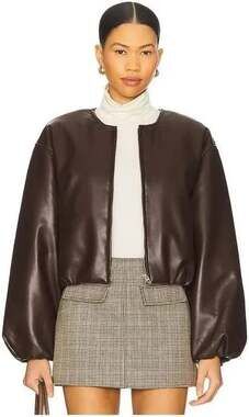BLANKNYC Cropped Leather Bomber in Grand Slam- Size M, Never Worn